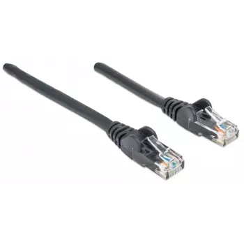 Intellinet sieťový patch kábel, Cat6, 1m, čierny, CCA, U/UTP, PVC, RJ45, pozlátené kontakty, ochrana západky, ochranná manžeta proti zlomeniu, doživotná záruka
