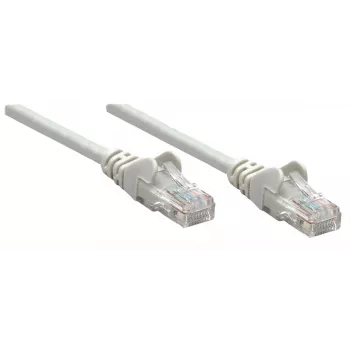 Intellinet sieťový patch kábel, Cat6, 10 m, sivý, CCA, U/UTP, PVC, RJ45, pozlátené kontakty, ochrana západky, ochranná manžeta, doživotná záruka