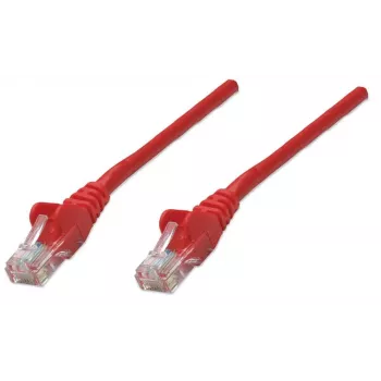 Intellinet sieťový patch kábel, Cat6, 2 m, červený, CCA, U/UTP, PVC, RJ45, pozlátené kontakty, Snagless, ochrana proti zlomeniu, doživotná záruka
