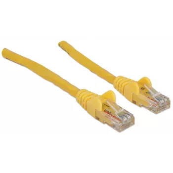 Intellinet sieťový patch kábel, Cat6, 2 m, žltý, CCA, U/UTP, PVC, RJ45, pozlátené kontakty, ochrana západky, ochranná manžeta proti zlomeniu, doživotná záruka