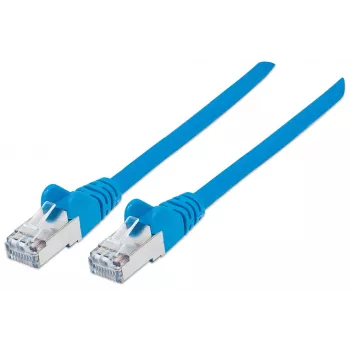 Intellinet sieťový patch kábel, Cat6, 3m, modrý, meď, S/FTP, LSOH / LSZH, PVC, RJ45, pozlátené kontakty, Snagless, ochranná manžeta proti zlomeniu, doživotná záruka