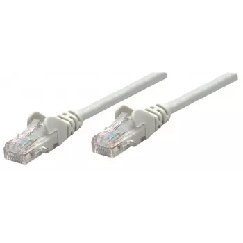 Intellinet sieťový patch kábel, Cat5e, 0,25 m, sivá, CCA, SF/UTP, PVC, RJ45, pozlátené kontakty, ochrana západky, ochranná manžeta proti zlomeniu, doživotná záruka