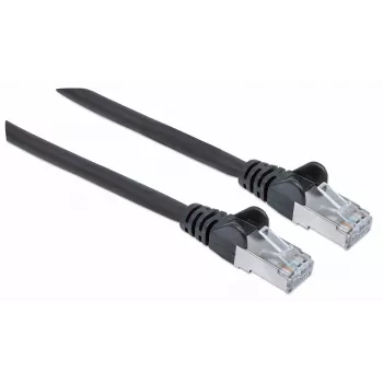 Intellinet sieťový patch kábel, kábel Cat7/konektor Cat6A, 5 m, čierna, meď, S/FTP, LSOH/LSZH, PVC, RJ45, pozlátené kontakty, ochrana západky, ochranná manžeta proti zlomeniu, doživotná záruka