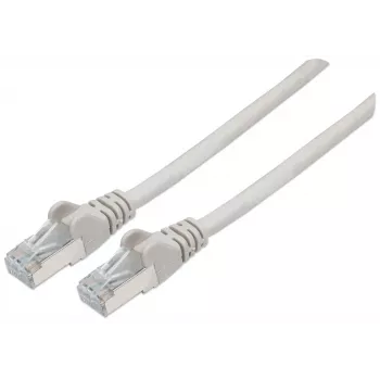 Intellinet sieťový patch kábel, kábel Cat7/konektor Cat6A, 7,5 m, sivá, meď, S/FTP, LSOH/LSZH, PVC, RJ45, pozlátené kontakty, bez západky, s manžetou, doživotná záruka