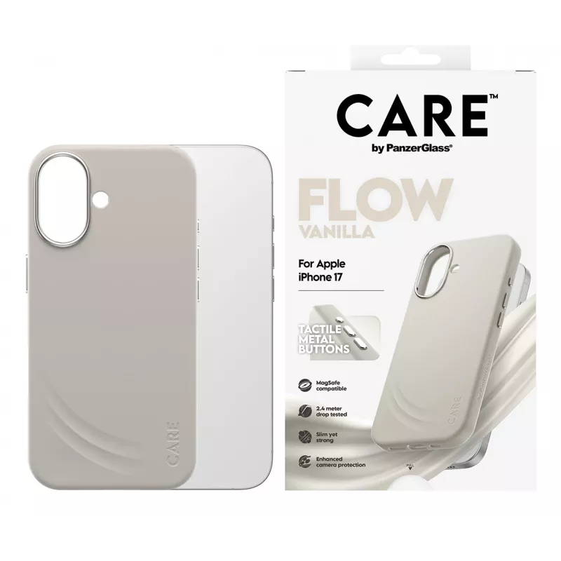 Puzdro PanzerGlass CARE by ® Feature FLOW Case Vanilla w. MagSafe iPhone 17