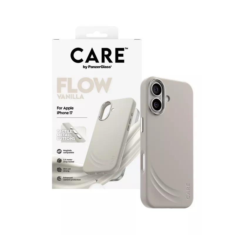 Puzdro PanzerGlass CARE by ® Feature FLOW Case Vanilla w. MagSafe iPhone 17