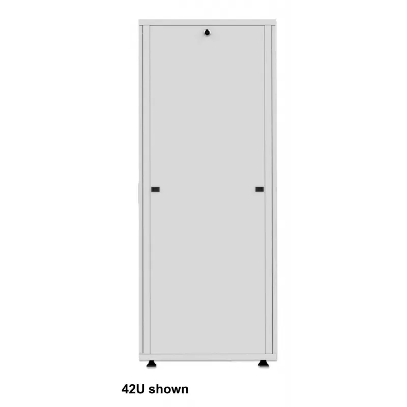 Intellinet 715454 Basic 19-palcová sieťová skriňa, voľne stojaca, 36U, 600x1000 mm (Š x H), výška 1766 mm, do 600 kg, uzamykateľná, nastaviteľné nožičky, flatpack, sivá RAL 7035