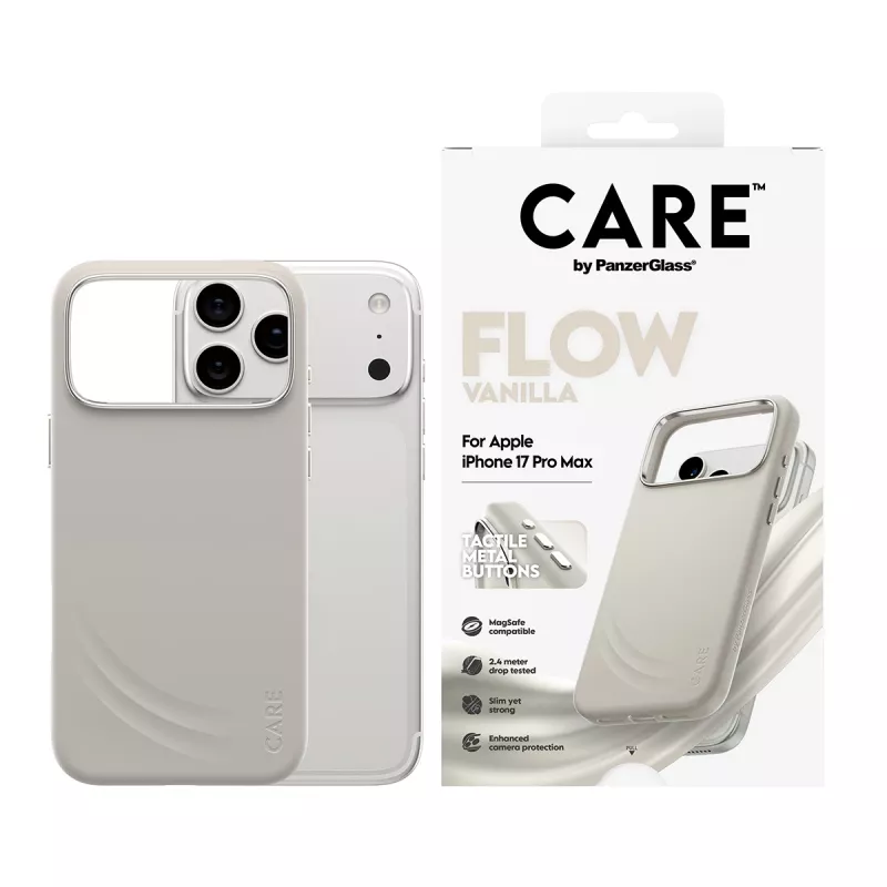 Puzdro PanzerGlass CARE by ® Feature FLOW Case Vanilla s MagSafe iPhone 17 Pro Max