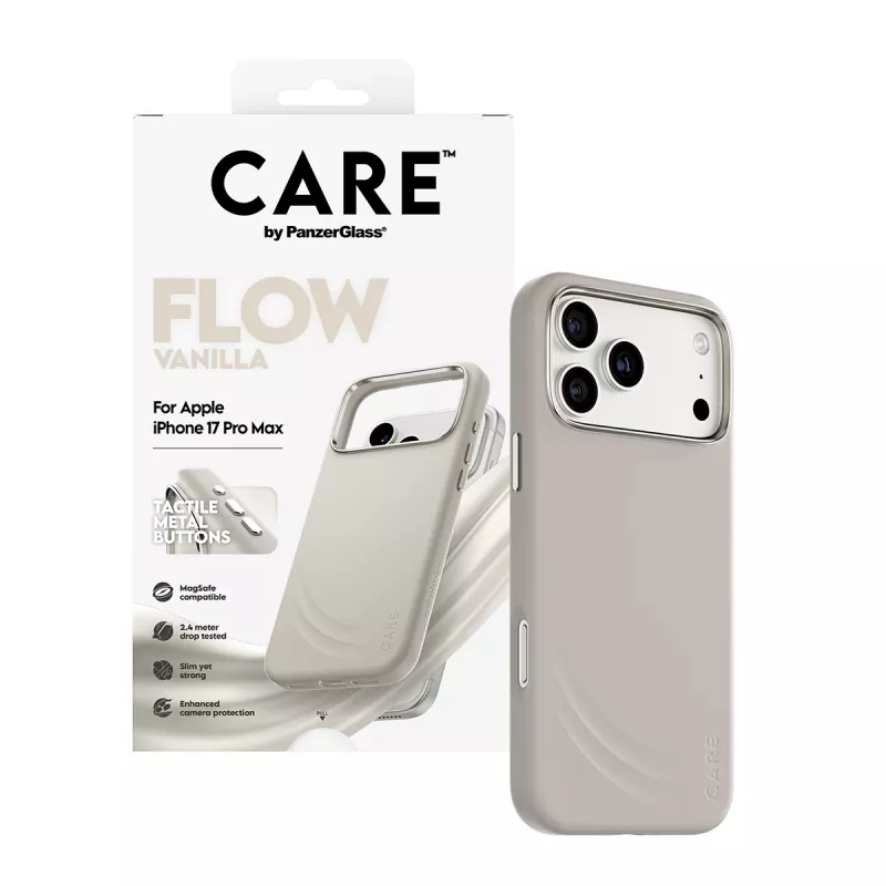 Puzdro PanzerGlass CARE by ® Feature FLOW Case Vanilla s MagSafe iPhone 17 Pro Max