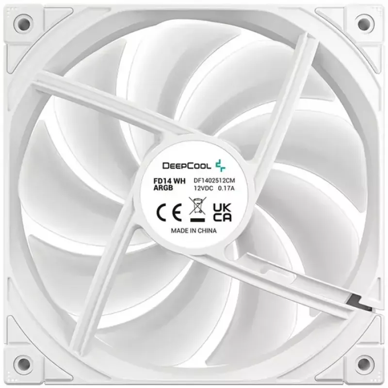 Chladiaci ventilátor DeepCool FD14 ARGB biely 140mm 3in1 — 140 mm, ARGB, biely, balenie 3 ks