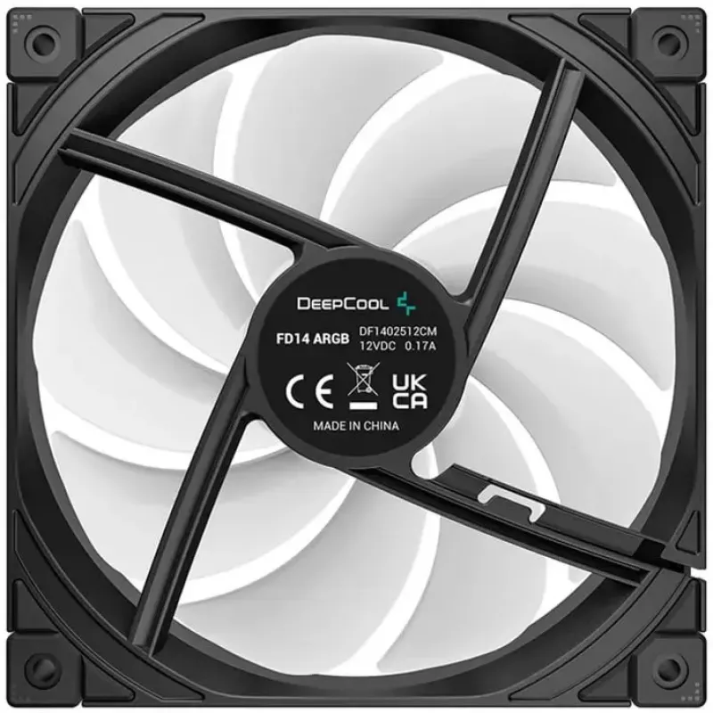 Ventilátor do skrine DeepCool FD14 ARGB 140mm čierny 140x140x25