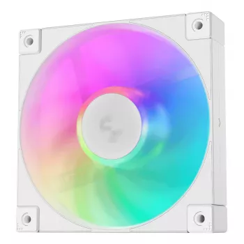 12 cm DeepCool FD12 ARGB počítačový ventilátor do skrine, biela, 400–2050 RPM, hydraulické ložisko