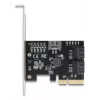 Interný SATA adaptér DELOCK 90890 — PCIe na 5× SATA (JMicron JMB585), low-profile, čierny