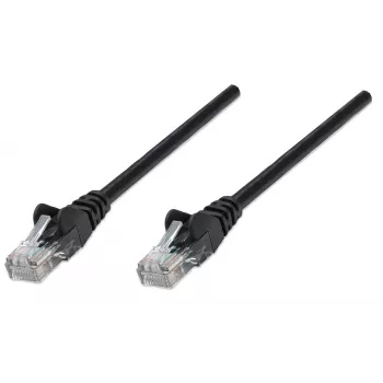 Intellinet sieťový patch kábel, Cat6A, 0,25 m, čierna, meď, S/FTP, LSOH/LSZH, PVC, RJ45, pozlátené kontakty, ochrana západky, s priechodkou, doživotná záruka