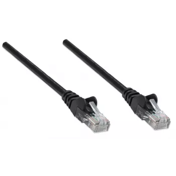 Intellinet sieťový patch kábel, Cat6A, 0,25 m, čierna, meď, S/FTP, LSOH/LSZH, PVC, RJ45, pozlátené kontakty, ochrana západky, s priechodkou, doživotná záruka