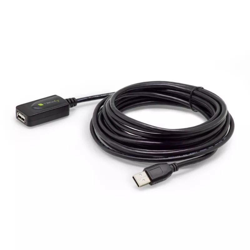 Techly IUSB-REP220TY3 USB kábel USB 2.0 20 m USB A čierny