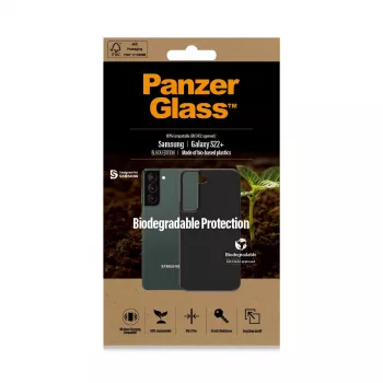 Puzdro PanzerGlass Samsung Galaxy S22 Plus Čierne Biologicky odbúrateľné