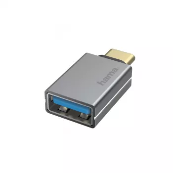 Hama 00200300 adaptér USB Type-A USB Type-C sivý