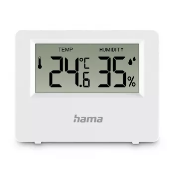 Hama Ebro teplomer a vlhkomera, digitálny, pre interiér alebo exteriér, biely