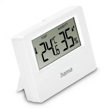 Hama Ebro teplomer a vlhkomera, digitálny, pre interiér alebo exteriér, biely