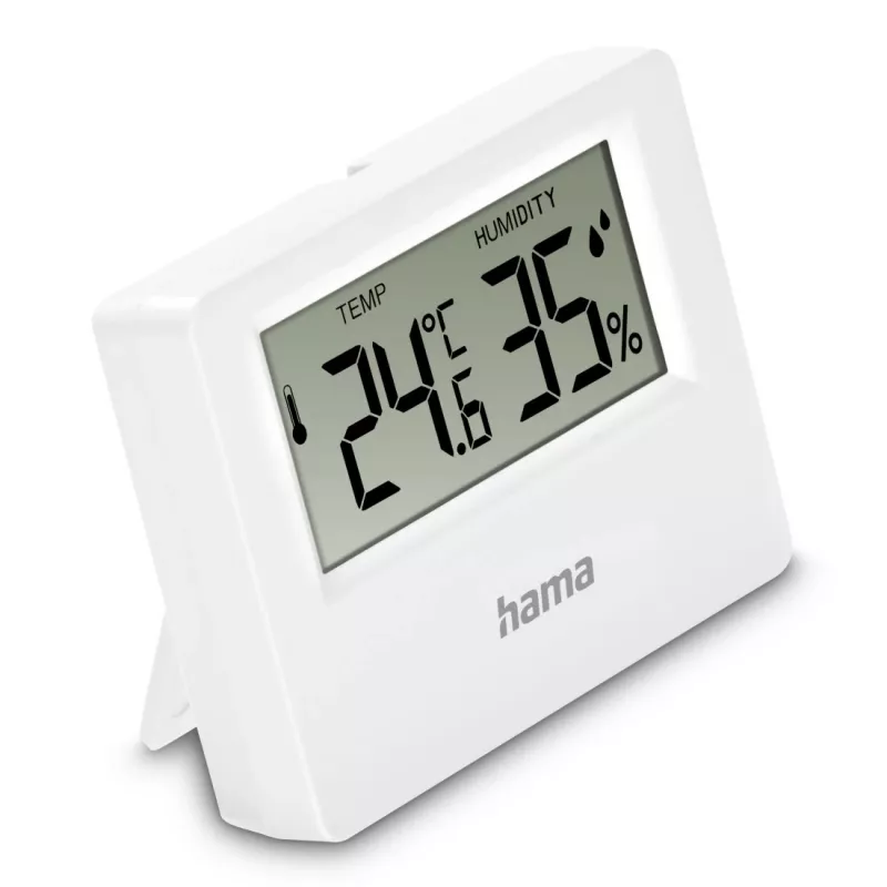 Hama Ebro teplomer a vlhkomera, digitálny, pre interiér alebo exteriér, biely