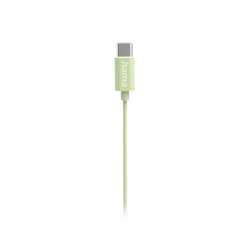 Hama Curly headset káblový in-ear hovory/hudba USB Type-C svetlozelená