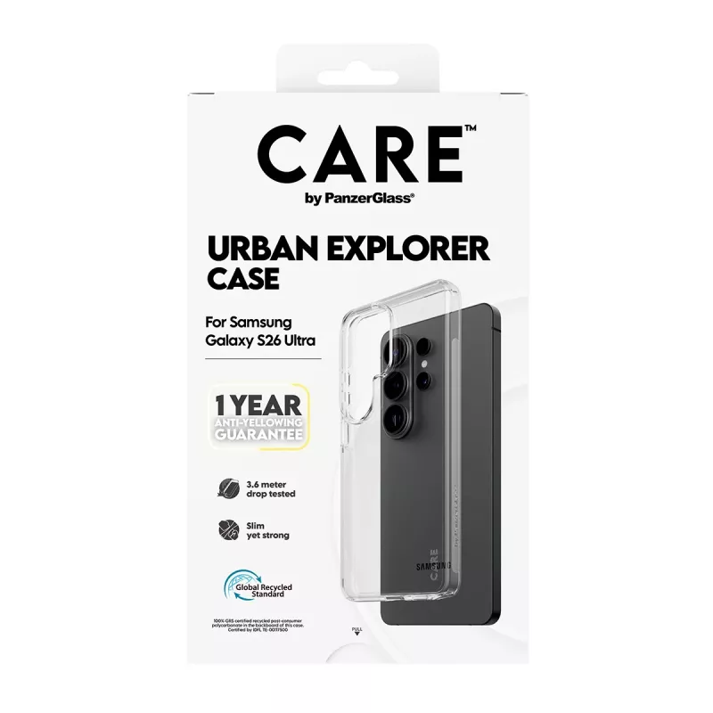 Ochranné puzdro PanzerGlass CARE by Urban Explorer Case pre Samsung Galaxy S26 Ultra, transparentné