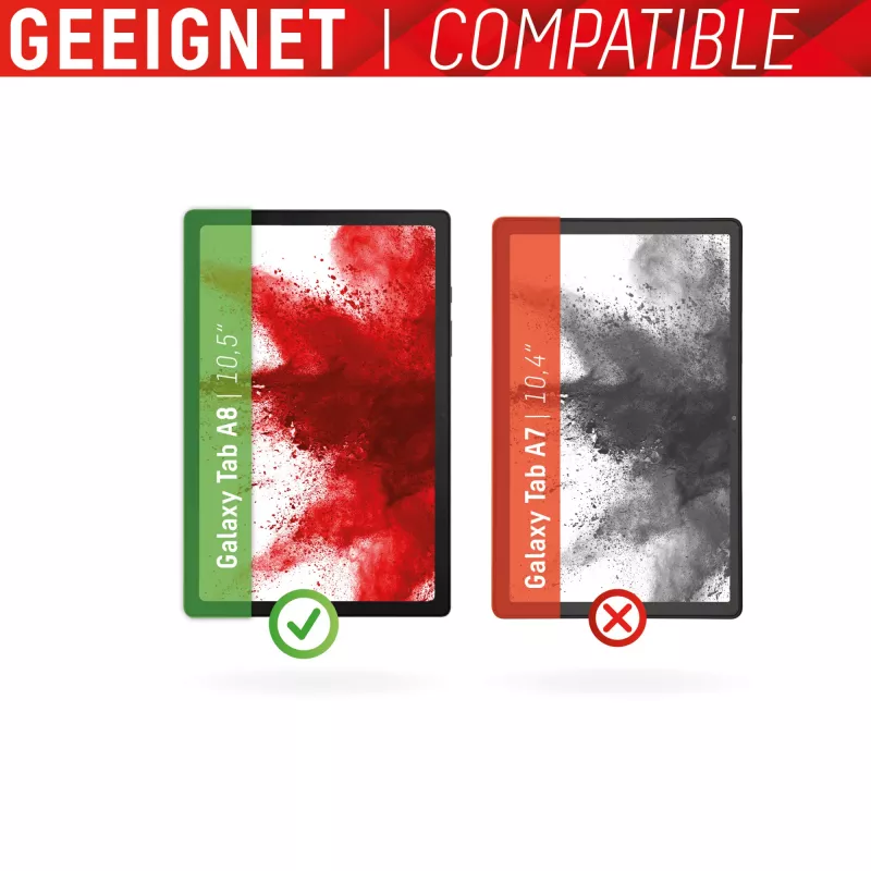 Displex Tablet Glass (9H) pre Samsung Galaxy Tab A8, Eco montážny rám, nerozbitné, ultratenké, neviditeľné
