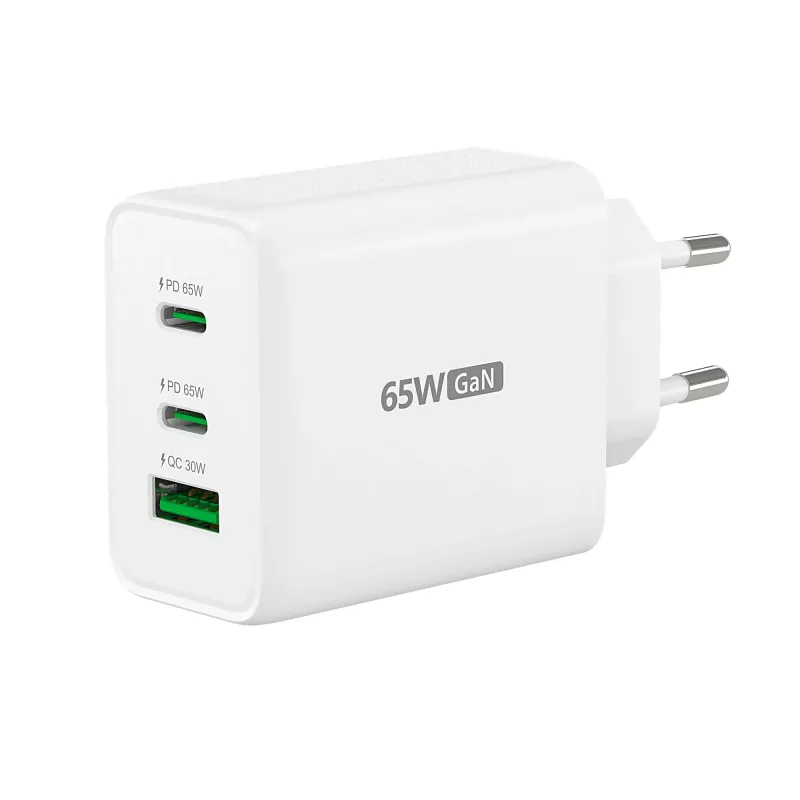 j5create JUP3365E-EN 65W GaN USB-C® 3-portová nabíjačka, interiérová, AC, biela