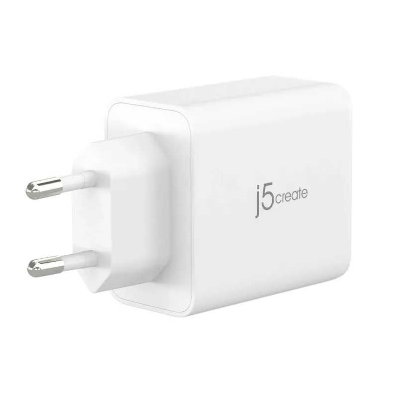 j5create JUP3365E-EN 65W GaN USB-C® 3-portová nabíjačka, interiérová, AC, biela