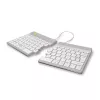 R-Go Tools ergonomická klávesnica R-Go Split Break so softvérom na prestávky, ergonomická delená klávesnica, AZERTY (FR), Bluetooth, biela