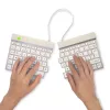 R-Go Tools ergonomická klávesnica R-Go Split Break so softvérom na prestávky, ergonomická delená klávesnica, AZERTY (FR), Bluetooth, biela