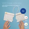 R-Go Tools ergonomická klávesnica R-Go Split Break so softvérom na prestávky, ergonomická delená klávesnica, AZERTY (FR), Bluetooth, biela