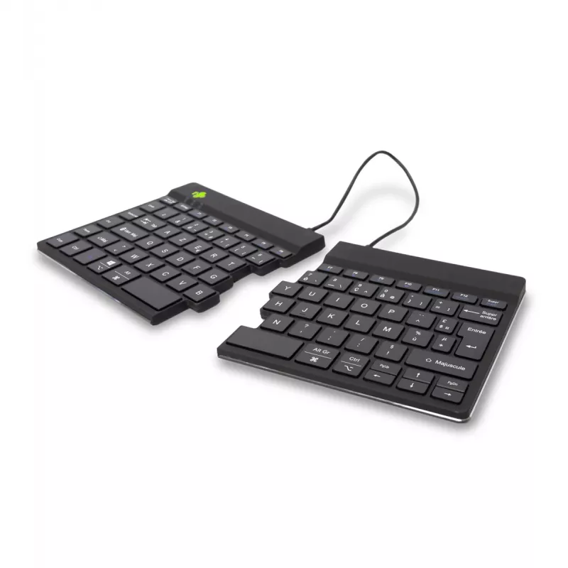 R-Go Tools ergonomická klávesnica R-Go Split Break so softvérom na prestávky, ergonomická delená klávesnica, AZERTY (FR), Bluetooth, čierna