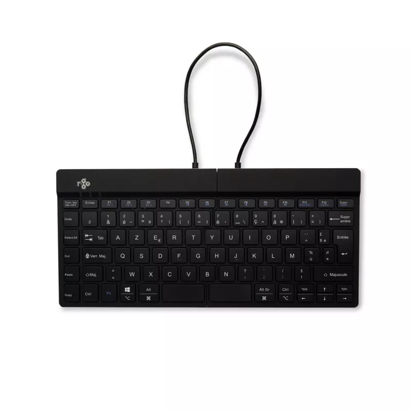 R-Go Tools ergonomická klávesnica R-Go Split Break so softvérom na prestávky, ergonomická delená klávesnica, AZERTY (FR), Bluetooth, čierna