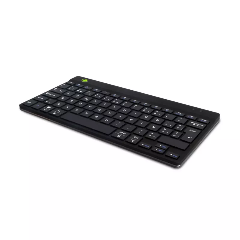 R-Go Tools ergonomická klávesnica R-Go Compact Break, kompaktná klávesnica so softvérom na prestávky, AZERTY (BE), Bluetooth, čierna