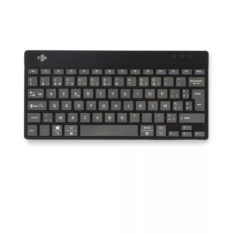 R-Go Tools ergonomická klávesnica R-Go Compact Break, kompaktná klávesnica so softvérom na prestávky, AZERTY (BE), Bluetooth, čierna