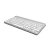 R-Go Tools ergonomická klávesnica R-Go Compact Break, kompaktná klávesnica so softvérom na prestávky, AZERTY (BE), Bluetooth, biela