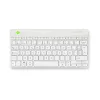 R-Go Tools ergonomická klávesnica R-Go Compact Break, kompaktná klávesnica so softvérom na prestávky, AZERTY (BE), Bluetooth, biela