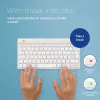 R-Go Tools ergonomická klávesnica R-Go Compact Break, kompaktná klávesnica so softvérom na prestávky, AZERTY (BE), Bluetooth, biela