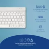 R-Go Tools ergonomická klávesnica R-Go Compact Break, kompaktná klávesnica so softvérom na prestávky, AZERTY (BE), Bluetooth, biela