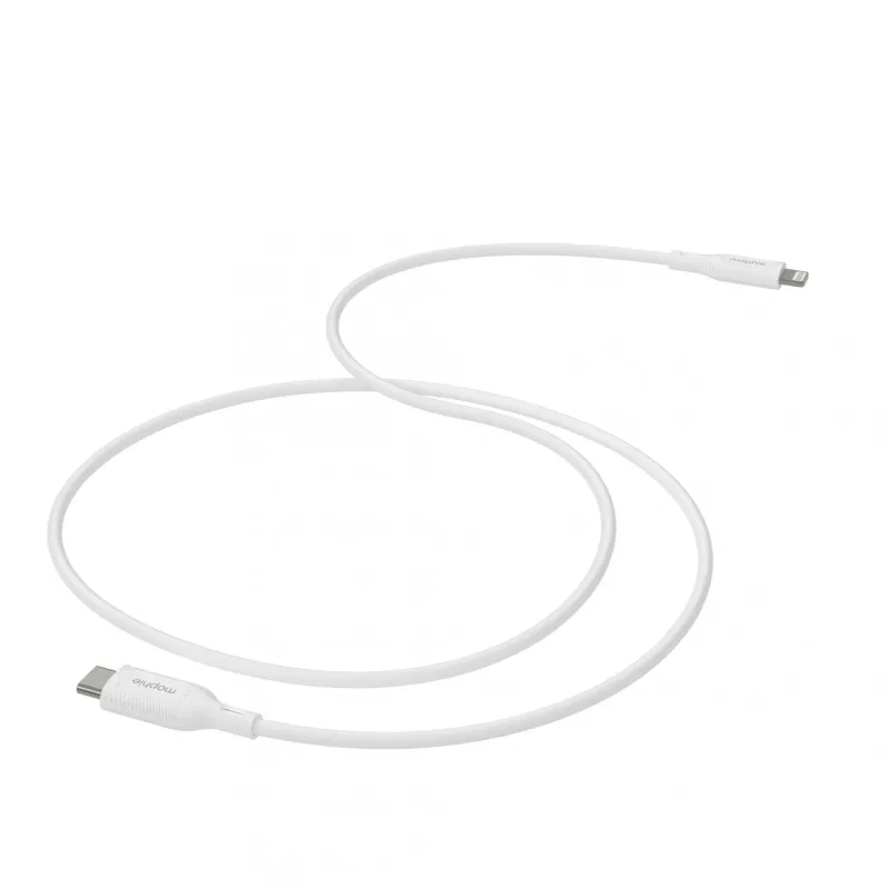 mophie essentials Lightning na USB-C | nabíjací kábel (1M) biela