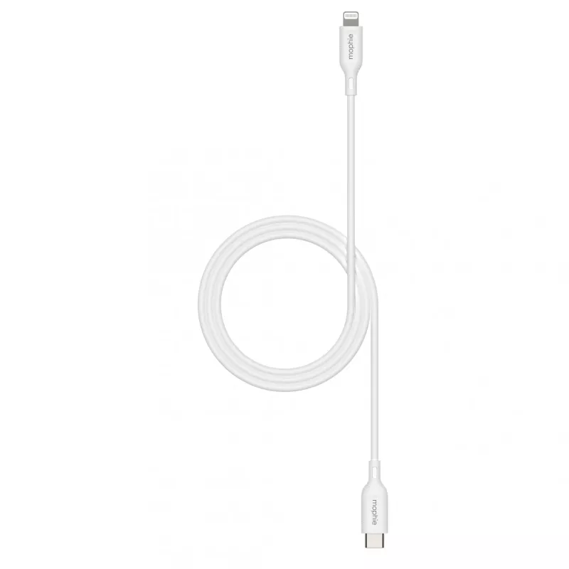 mophie essentials Lightning na USB-C | nabíjací kábel (1M) biela