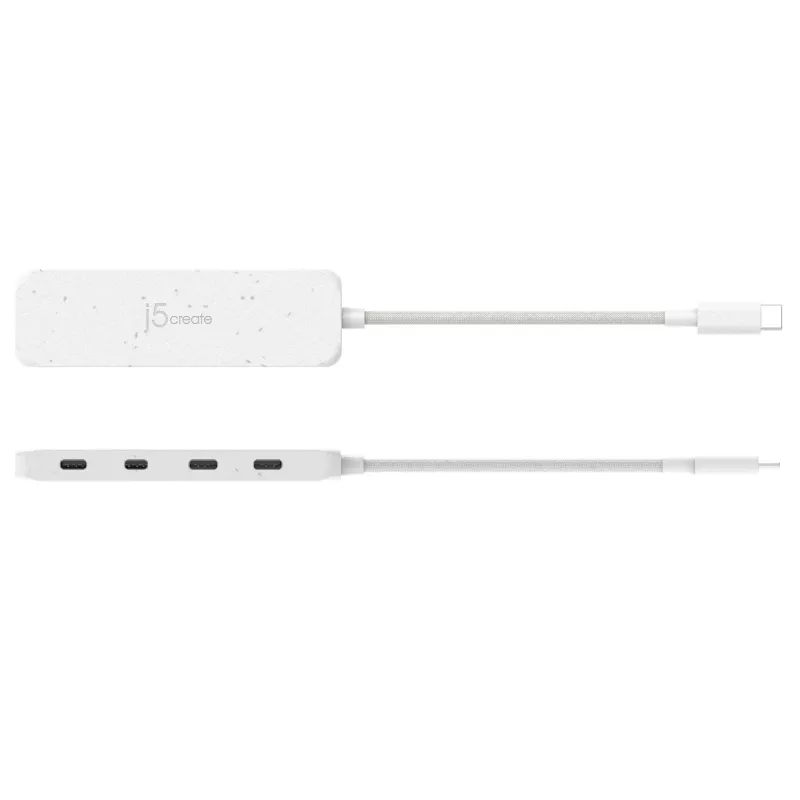 j5create ekologický USB-C na 4-portový Type-C Gen 2 hub