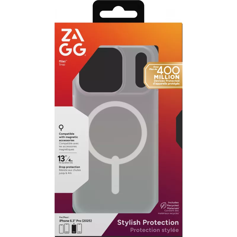 ZAGG Milan Snap puzdro pre Apple iPhone 17 Pro Iridescent, puzdro, Apple, iPhone 17 Pro, 16 cm (6,3 palca), viacfarebné