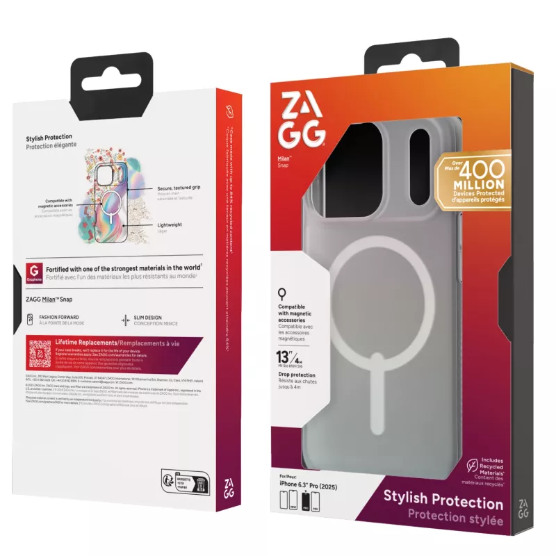 ZAGG Milan Snap puzdro pre Apple iPhone 17 Pro Iridescent, puzdro, Apple, iPhone 17 Pro, 16 cm (6,3 palca), viacfarebné