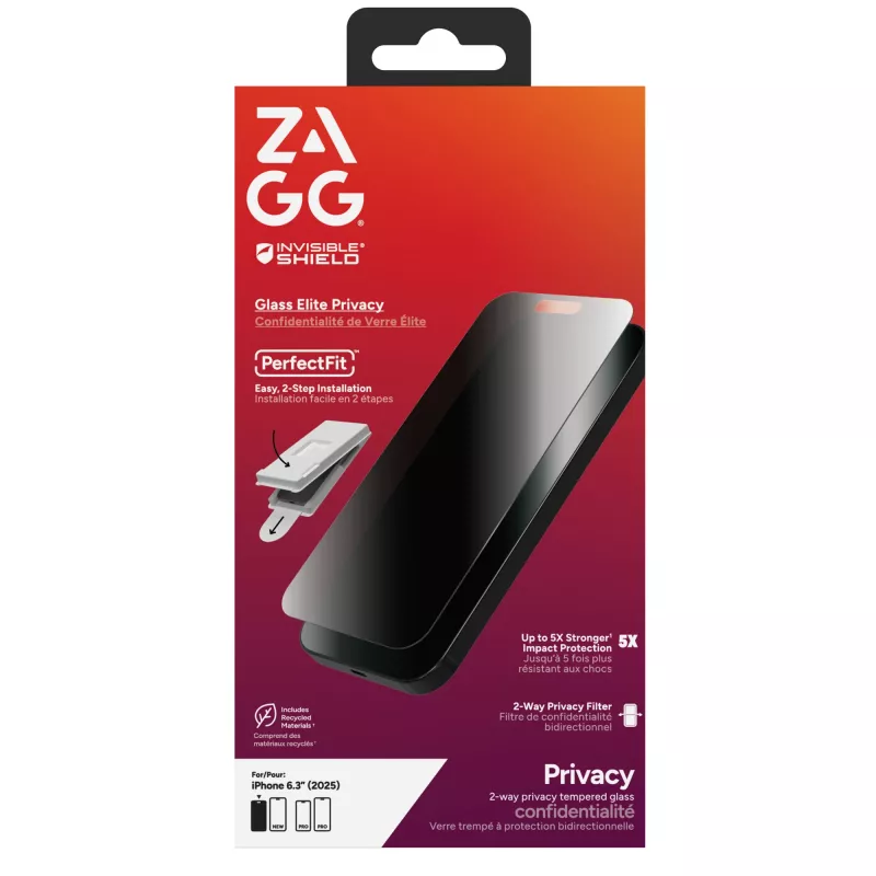ZAGG InvisibleShield Glass Elite Privacy ochrana displeja pre Apple iPhone