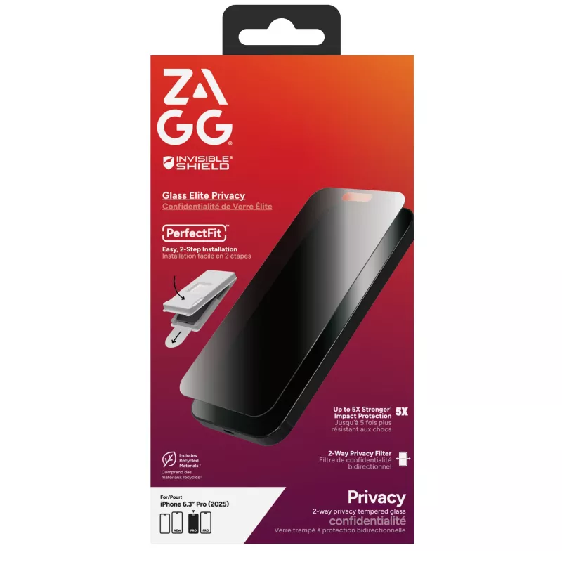 ZAGG InvisibleShield Glass Elite Privacy ochrana displeja pre Apple iPhone