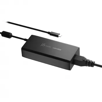 USB-C GaN nabíjačka j5create JUP17140 140W PD3.1, interiérová, čierna, 59×127×30,5 mm