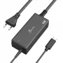 USB-C PD napájací adaptér j5create JUP1265 — 65W, interiérový, čierny, plast, 118×32×50 mm (EU)